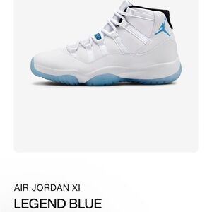 Air Jordan XI Legend Blue in White &  Blue, Youth 6